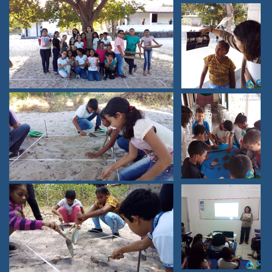 Atividades de Esclarecimento e divulgação do Patrimônio Arqueológico.